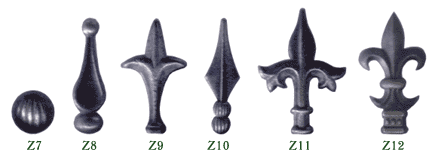 Zaunspitzen Nr. 7 bis 12